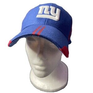NY Giants Team Apparel Adjustable Hat NFL Blue Red Unisex Cap Football
